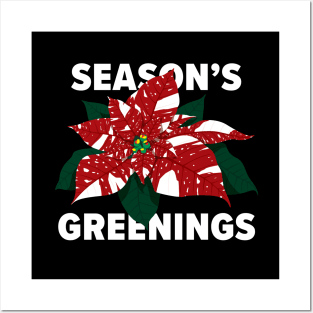 Poinsettia Greetings #3 Posters and Art